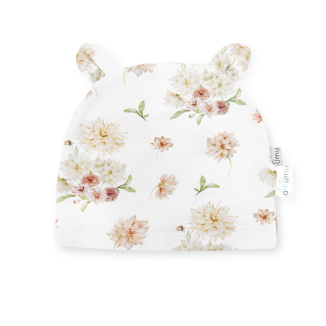 Czapeczka niemowlęca z uszami Zaczarowane Dalie 3-6m