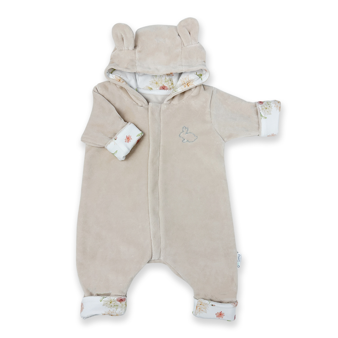 Kombinezon niemowlęcy welurowy Zaczarowane Dalie