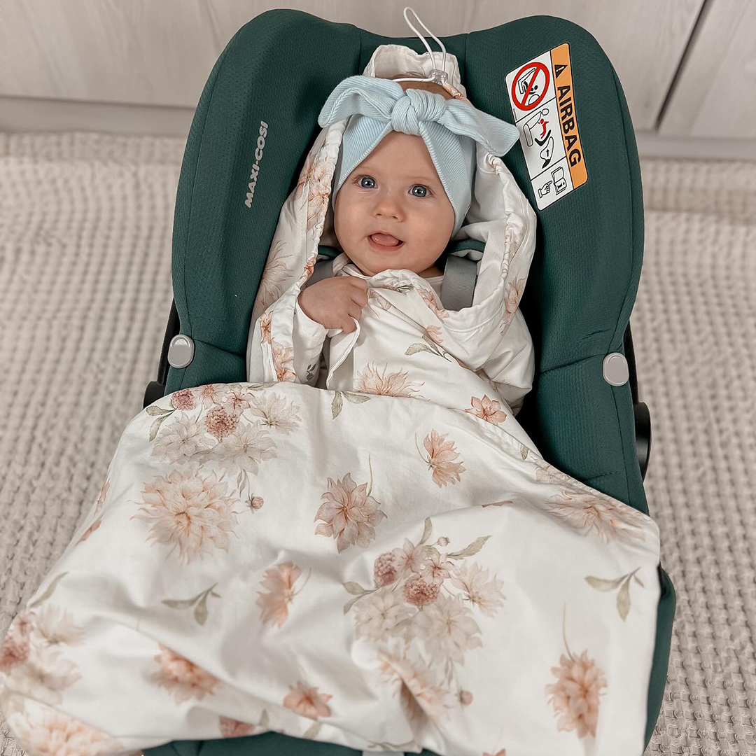 Otulacz do fotelika letni Zaczarowane Dalie gallery 6