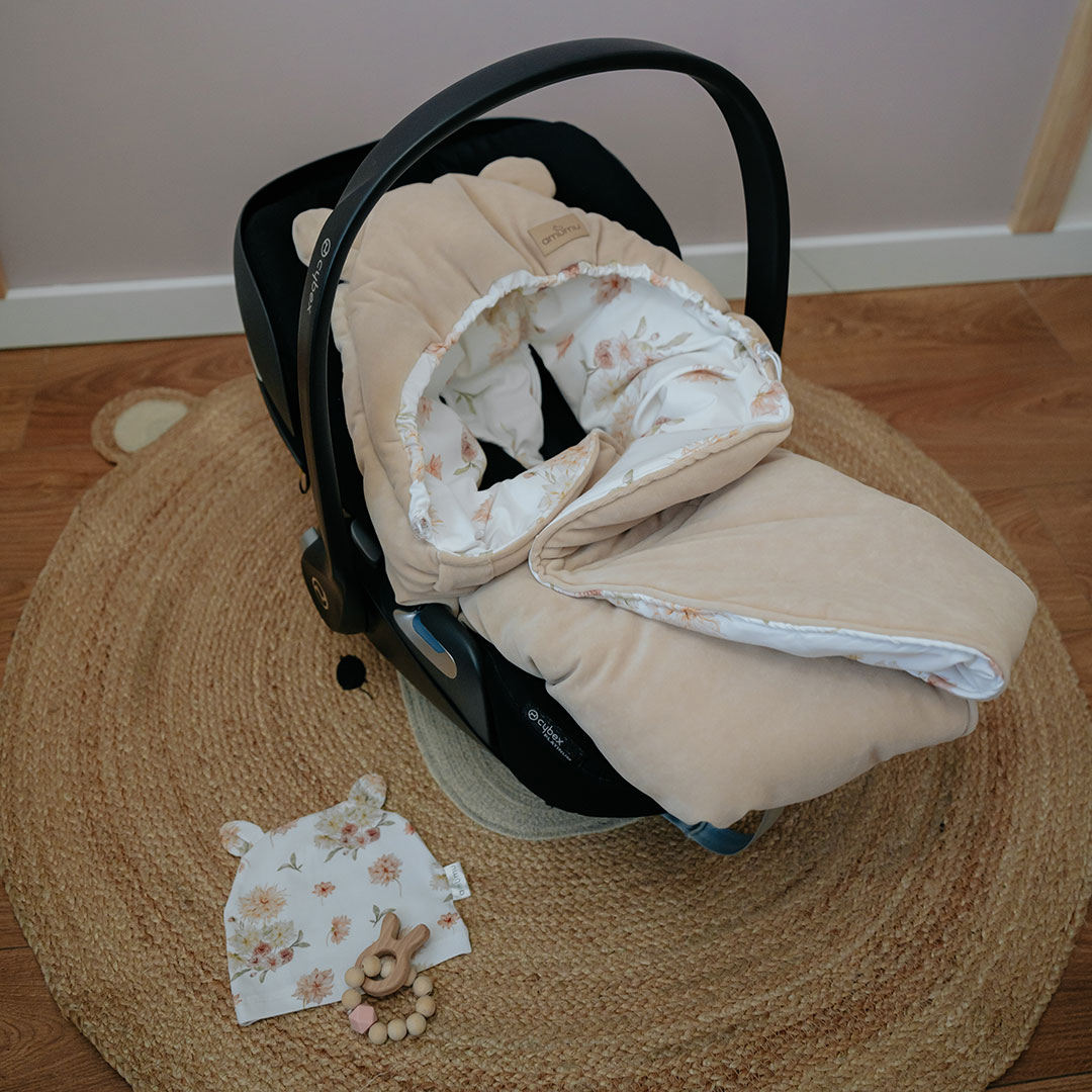 Otulacz do fotelika/kocyk welurowy Zaczarowane Dalie OUTLET gallery 3