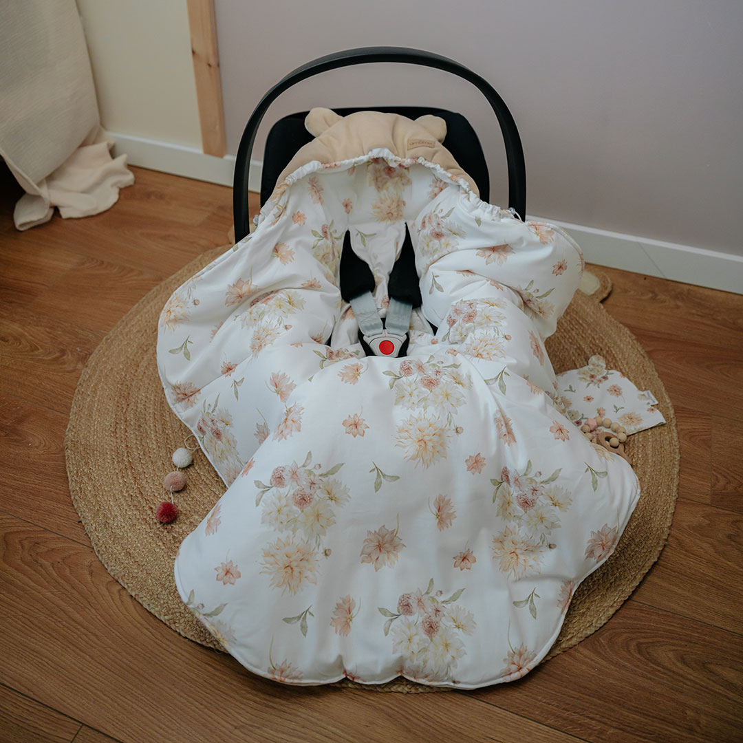 Otulacz do fotelika/kocyk welurowy Zaczarowane Dalie OUTLET gallery 4