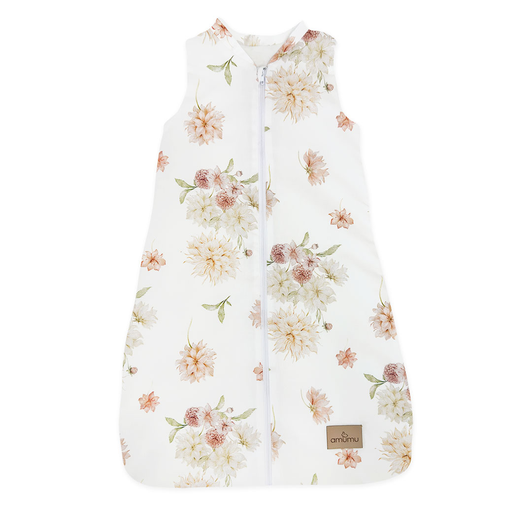 Śpiworek do spania dla noworodka 2.5 TOG Zaczarowane Dalie 0-2 M