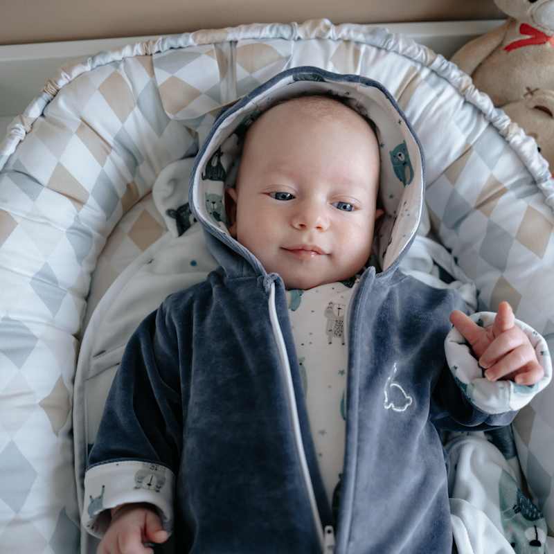 Kombinezon niemowlęcy welurowy Pastelowe Misie gallery 11