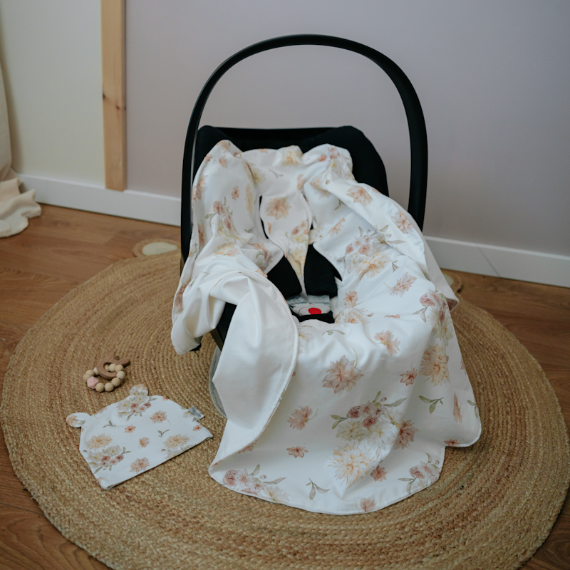 Otulacz do fotelika letni Zaczarowane Dalie gallery 7