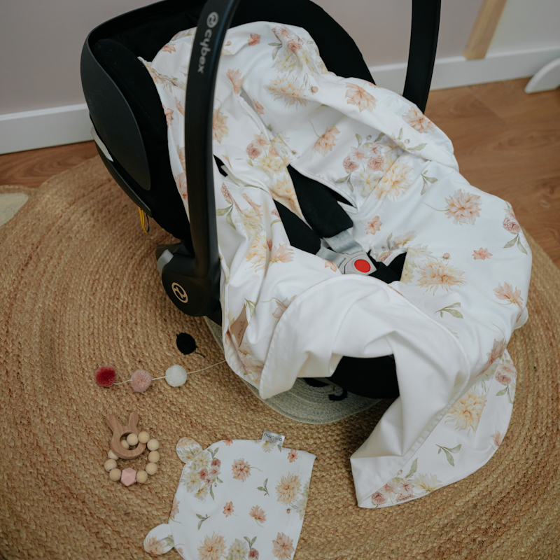 Otulacz do fotelika letni Zaczarowane Dalie gallery 8