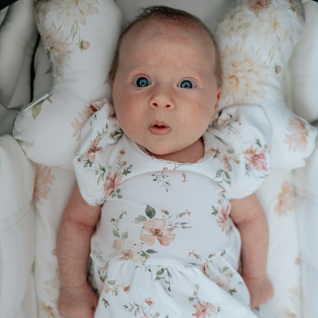 Prześcieradło do gondoli/kosza mojżesza Zaczarowane Dalie gallery 1