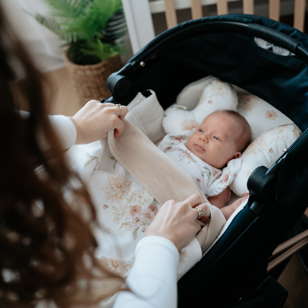 Kocyk bawełniany dla niemowlaka Zaczarowane Dalie gallery 3