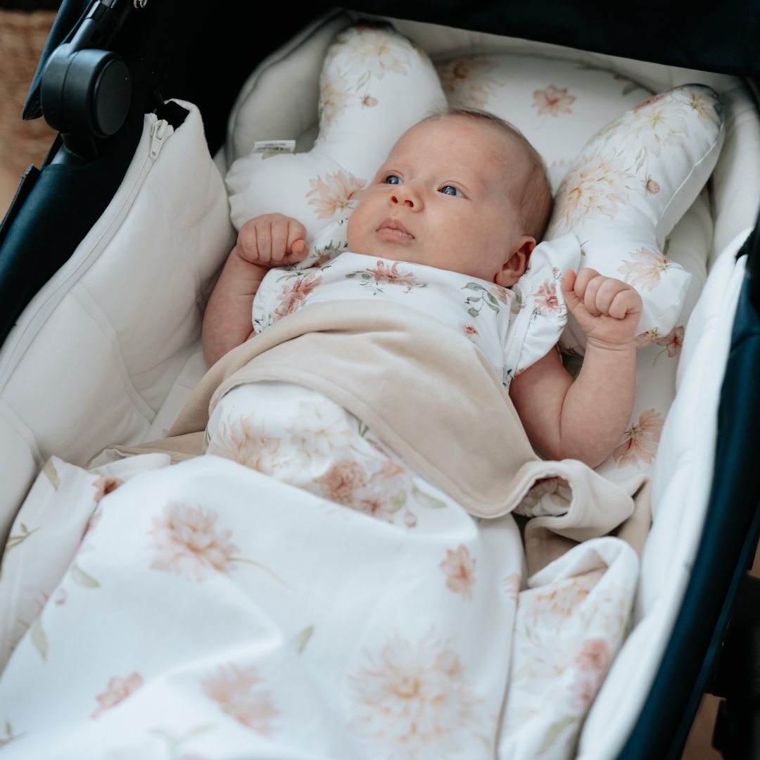 Kocyk bawełniany dla niemowlaka Zaczarowane Dalie gallery 2