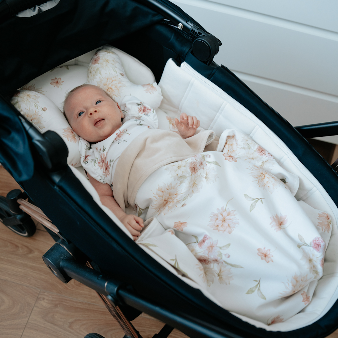 Kocyk bawełniany dla niemowlaka Zaczarowane Dalie gallery 1