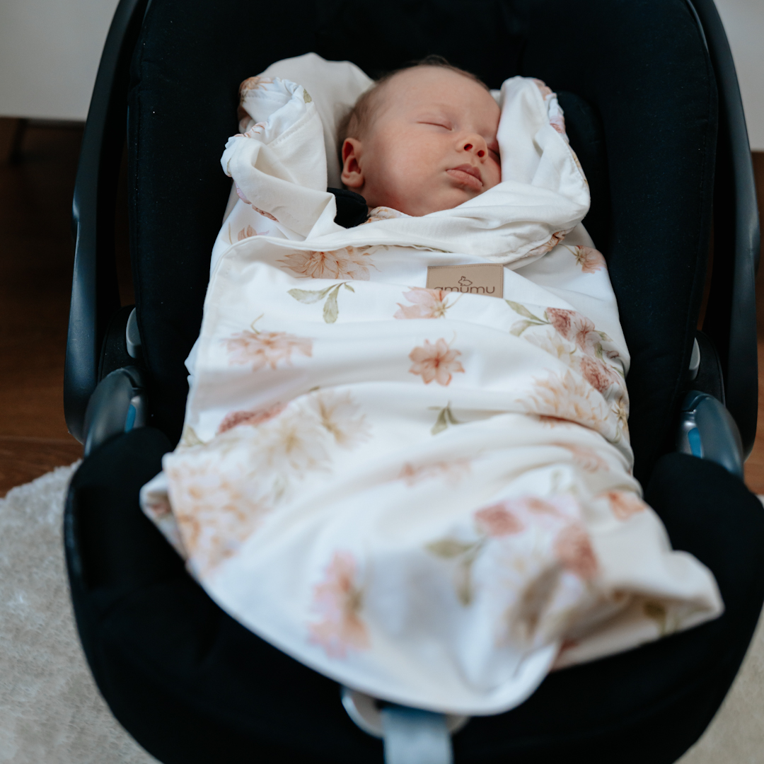 Otulacz do fotelika letni Zaczarowane Dalie gallery 4