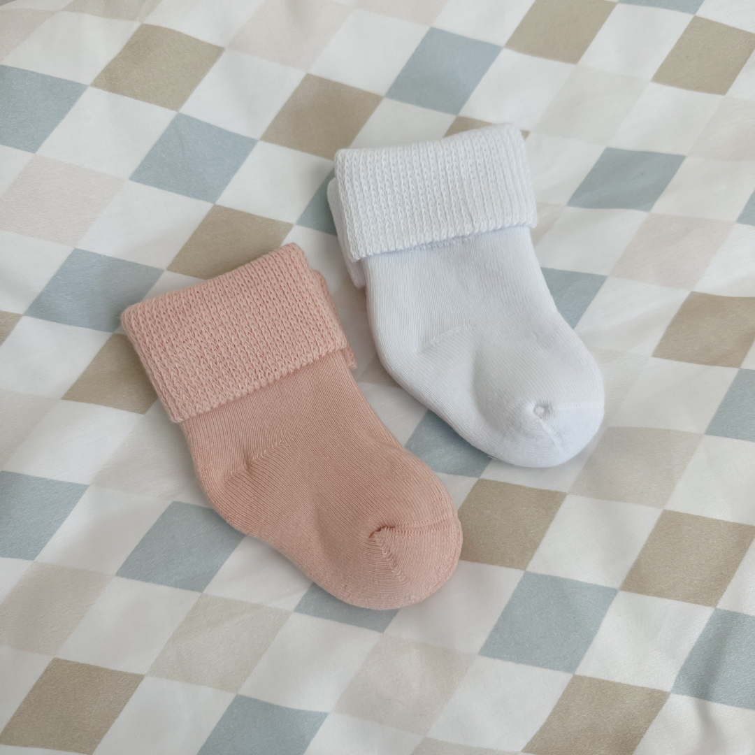 Skarpetki niemowlęce 2-pak róż gallery 2