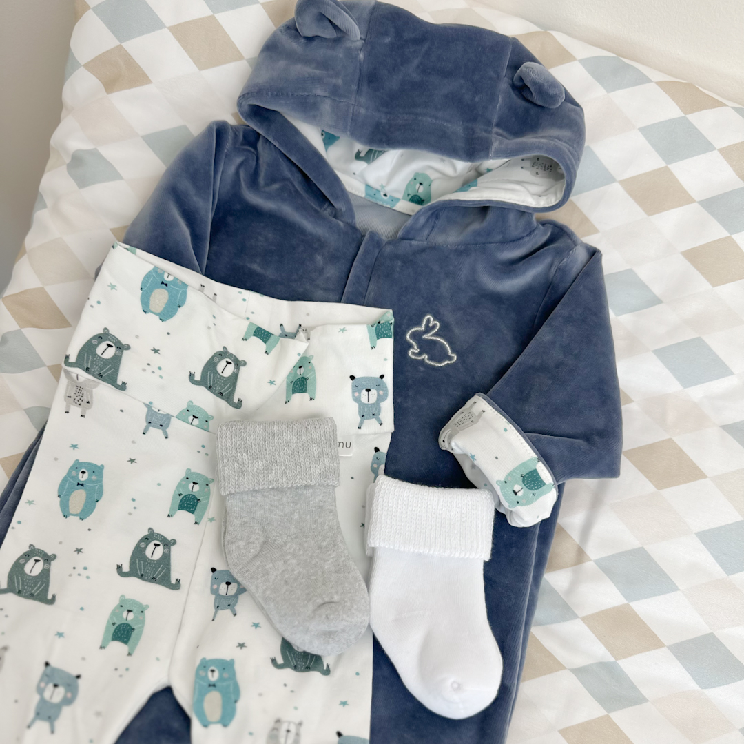 Skarpetki niemowlęce 2-pak szare gallery 1