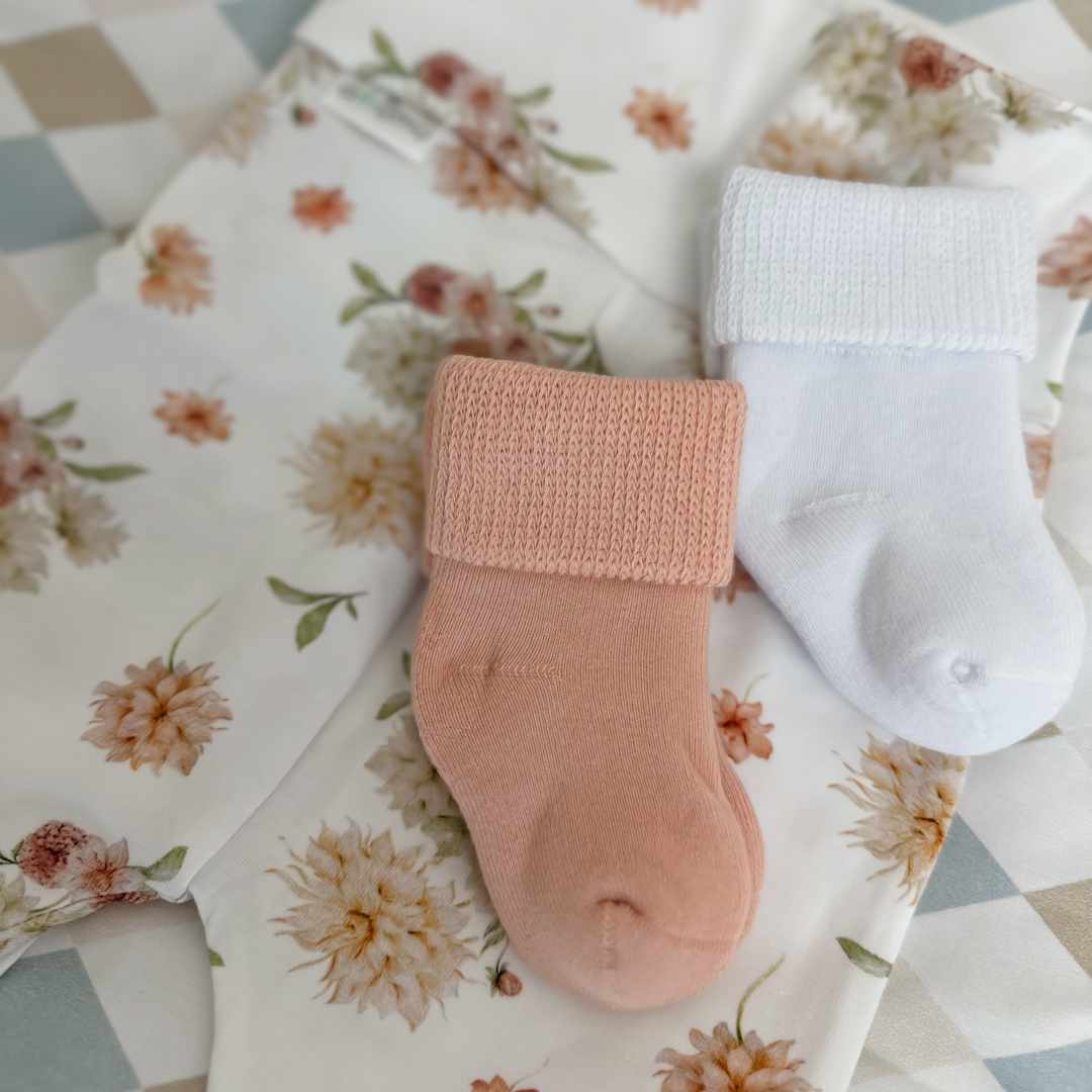 Skarpetki niemowlęce 2-pak róż gallery 1