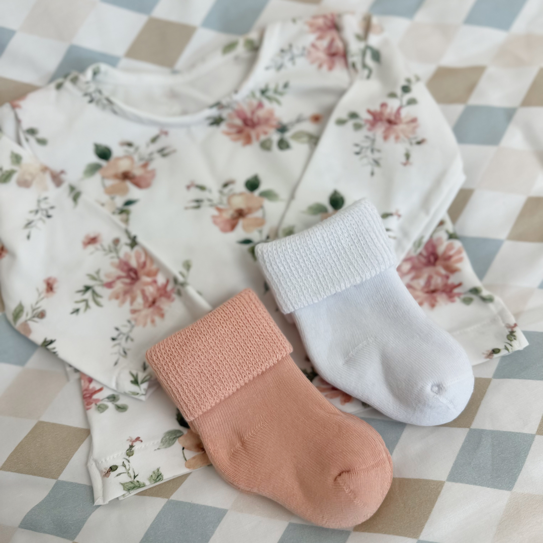 Skarpetki niemowlęce 2-pak róż gallery 4