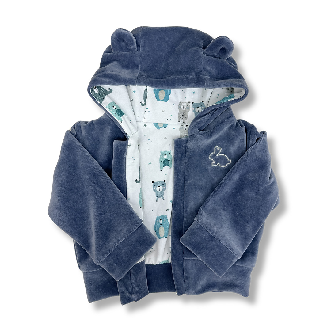 Bluza niemowlęca welurowa Pastelowe Misie