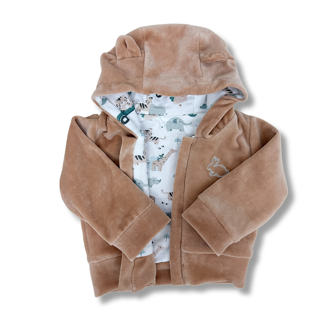 Bluza niemowlęca welurowa Safari latte