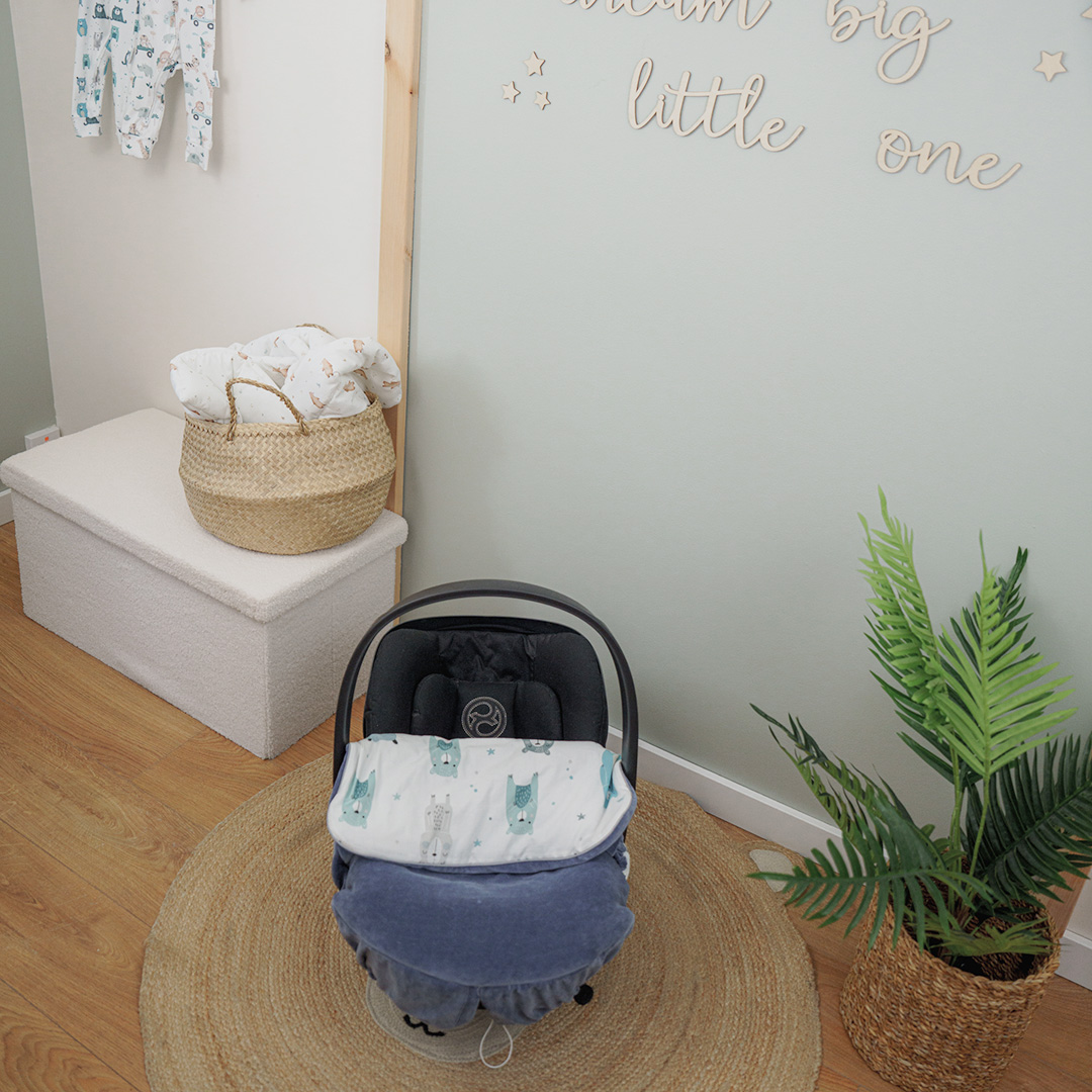 Kocyk do fotelika i wózka/półśpiworek welurowy Pastelowe Misie gallery 3