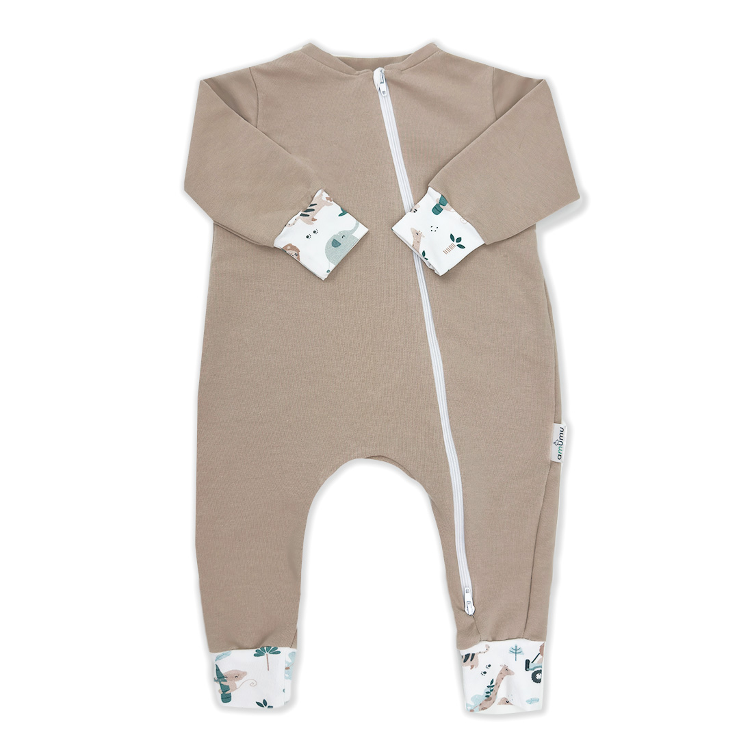 Kombinezon niemowlęcy dresowy Safari latte