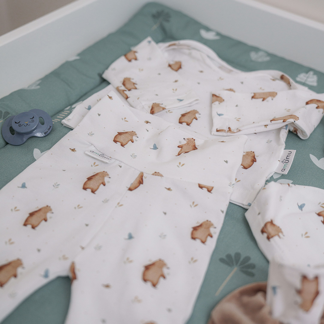 Spodenki niemowlęce legginsy Miś Henry 62/68 OUTLET gallery 4