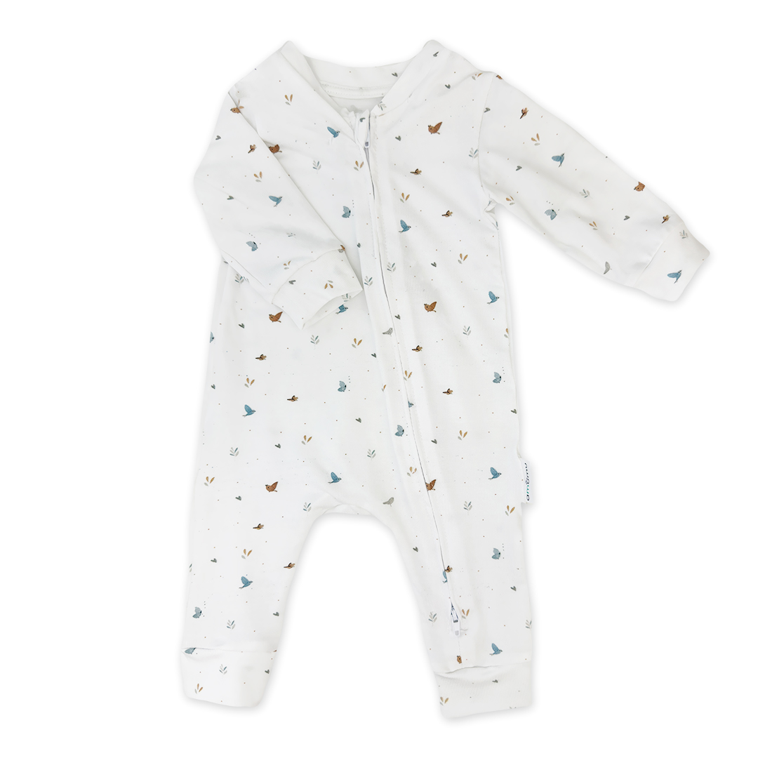 Pajacyk dla niemowląt Ptaszki