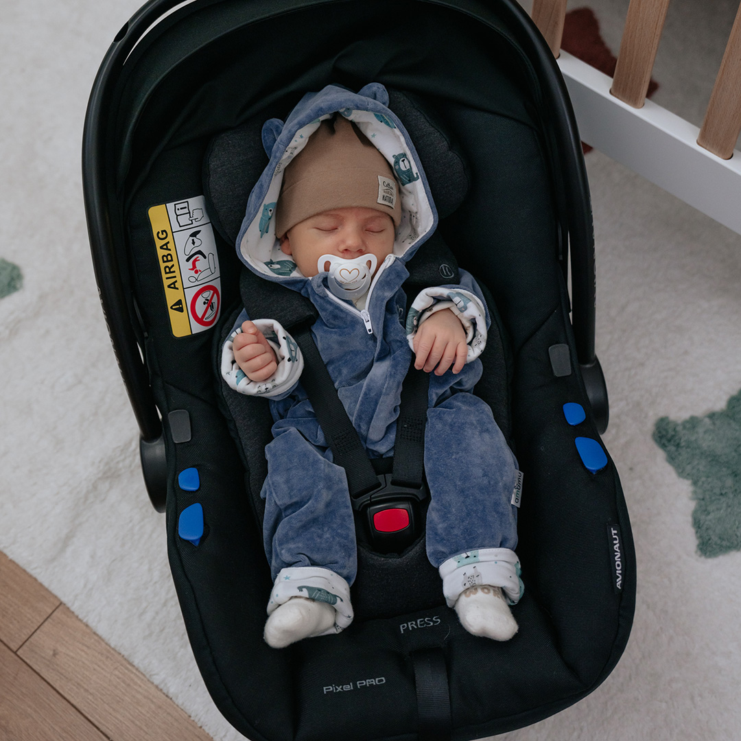 Kombinezon niemowlęcy welurowy Pastelowe Misie gallery 5