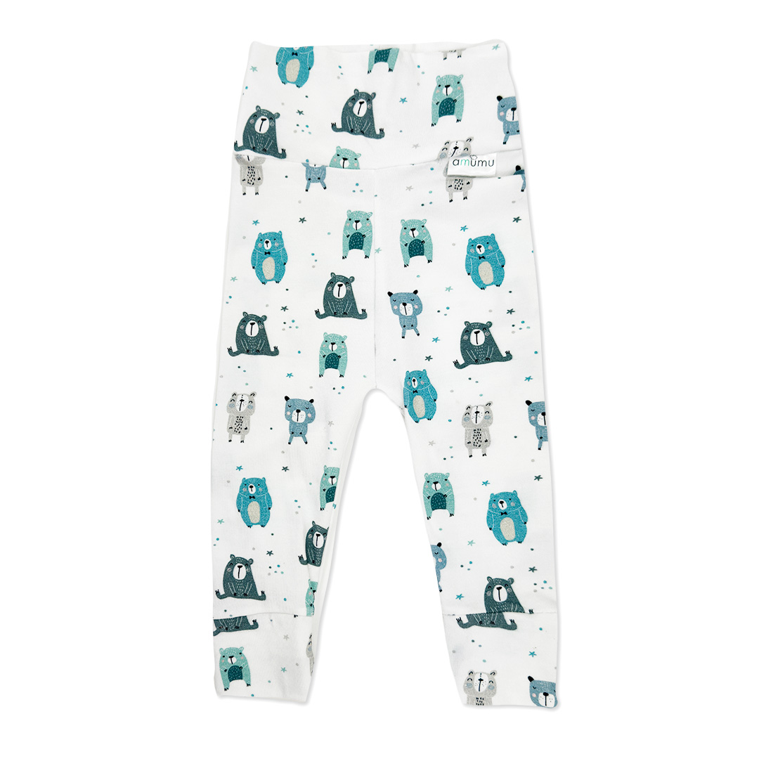 Spodenki niemowlęce legginsy Pastelowe Misie