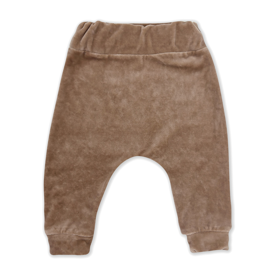 Spodenki niemowlęce welurowe brąz