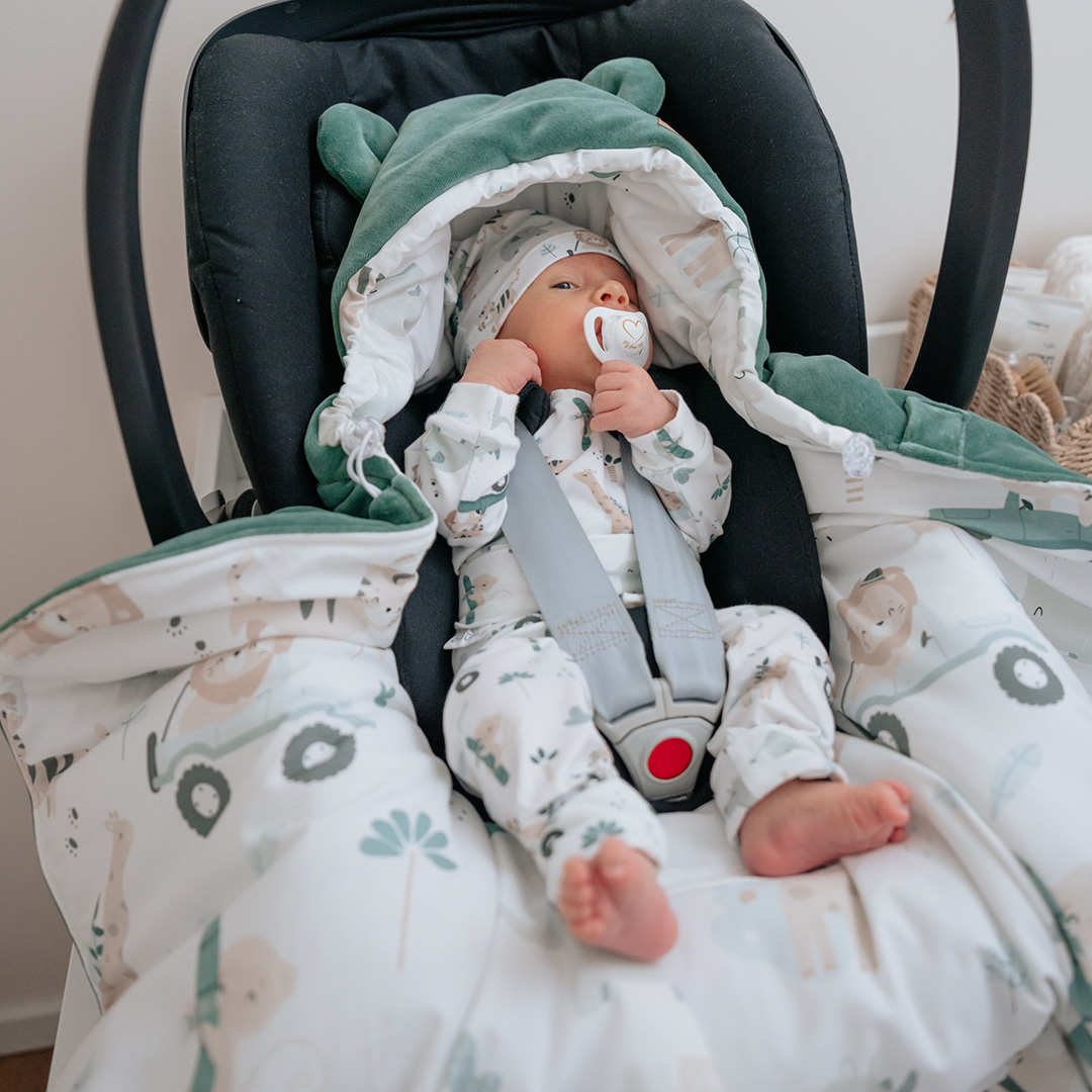 Otulacz do fotelika/kocyk welurowy do gondoli Safari gallery 3