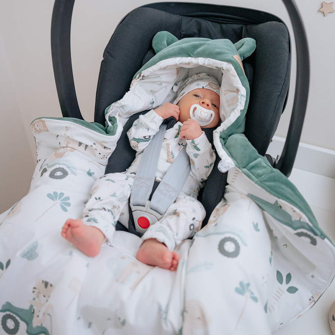 Otulacz do fotelika/kocyk welurowy do gondoli Safari gallery 4