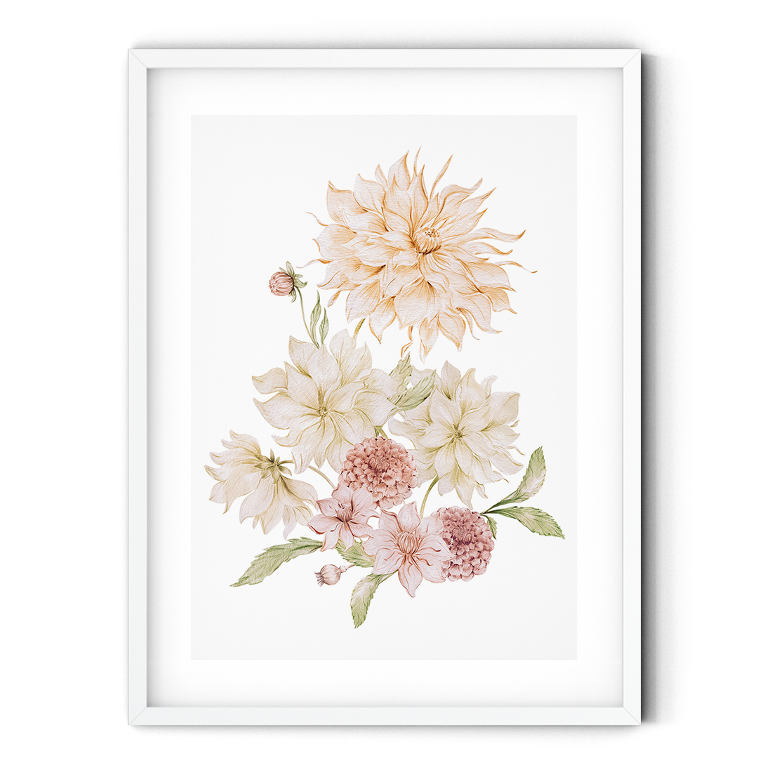 Plakat do pokoju dziecka Dalie