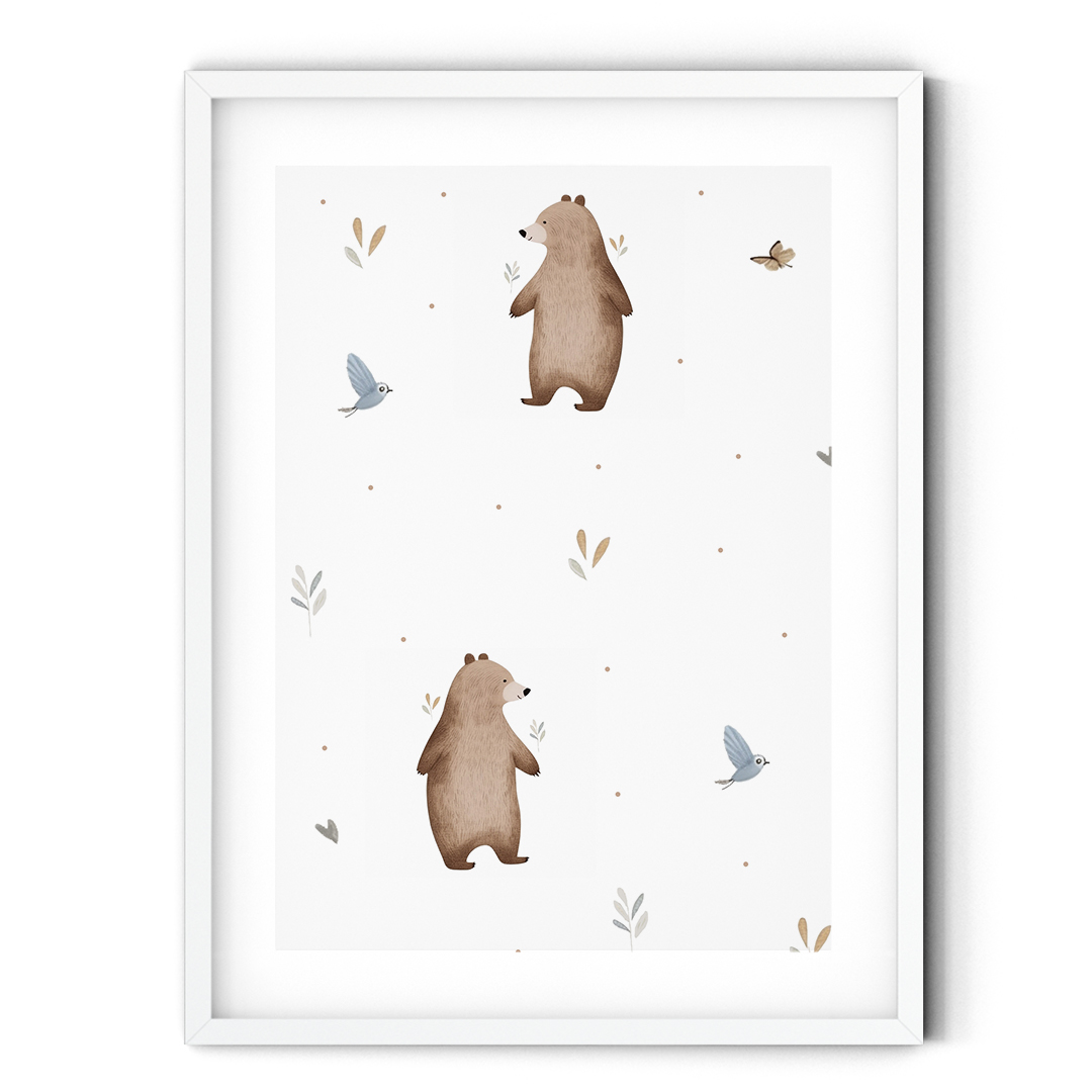 Plakat do pokoju dziecka Misie Henry i Ptaszki