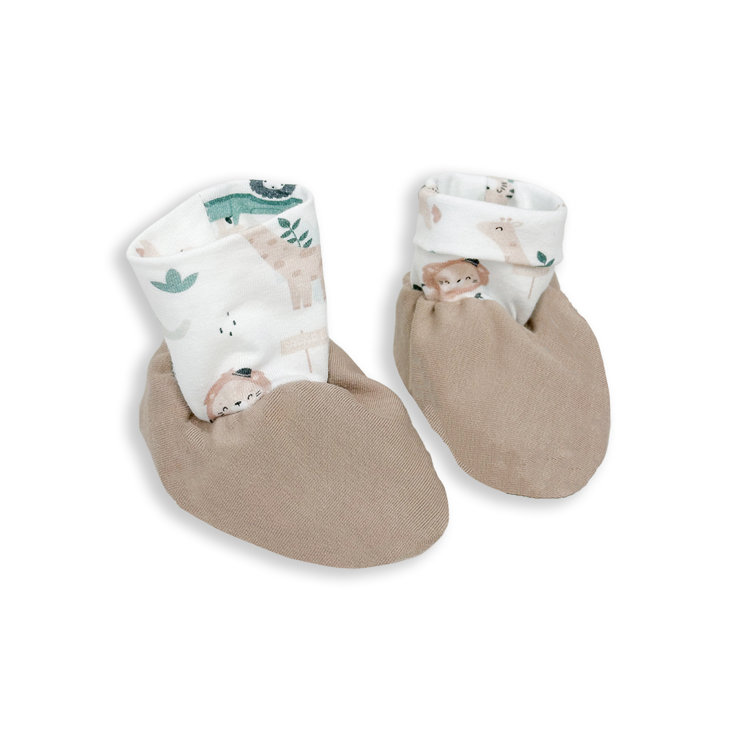 Buciki niechodki dresowe dla niemowlaka Safari latte