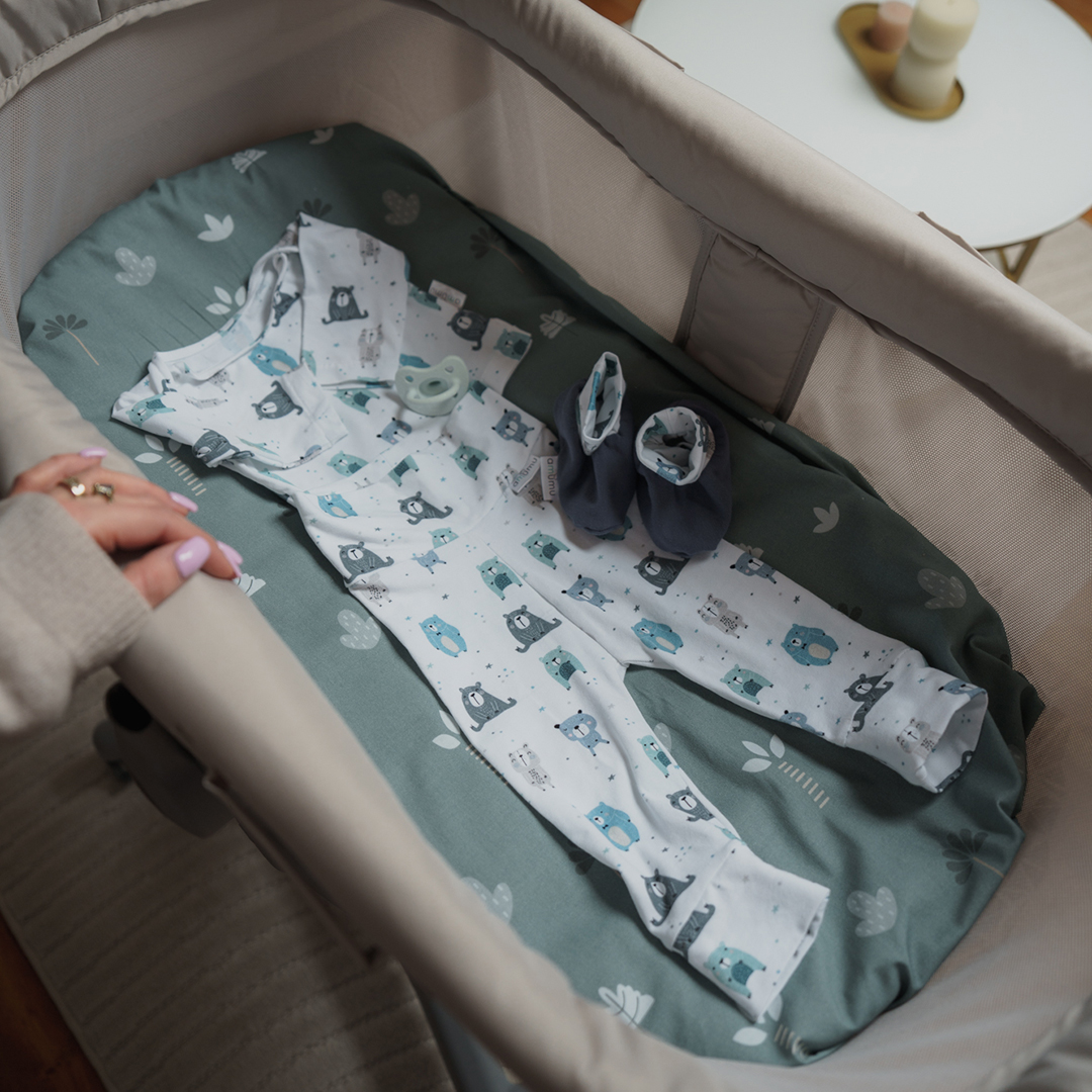 Buciki niechodki dresowe dla niemowlaka Pastelowe Misie gallery 1