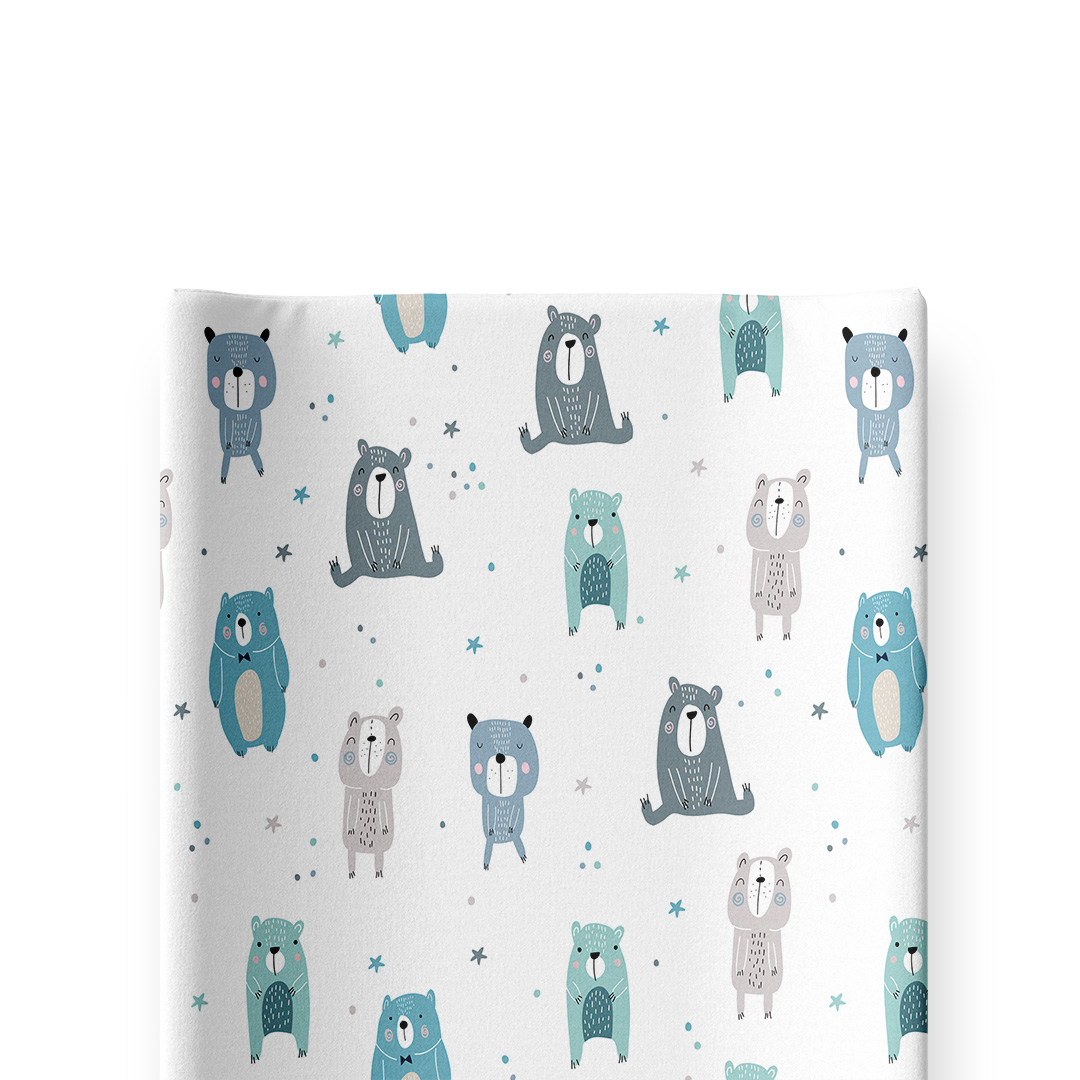 Prześcieradło z gumką do dostawki Pastelowe Misie 60x90 cm image 1