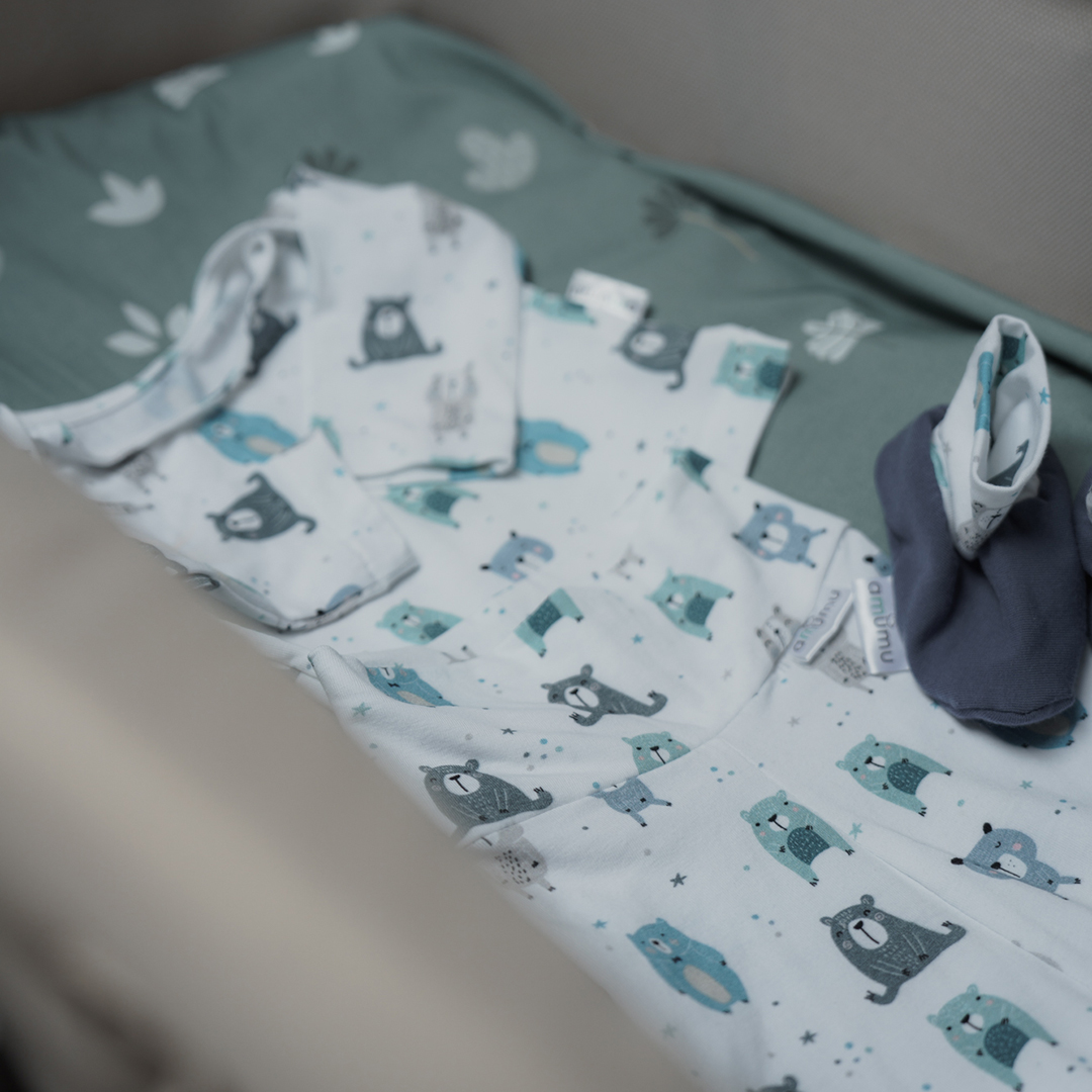 Kombinezon niemowlęcy dresowy Pastelowe Misie gallery 7