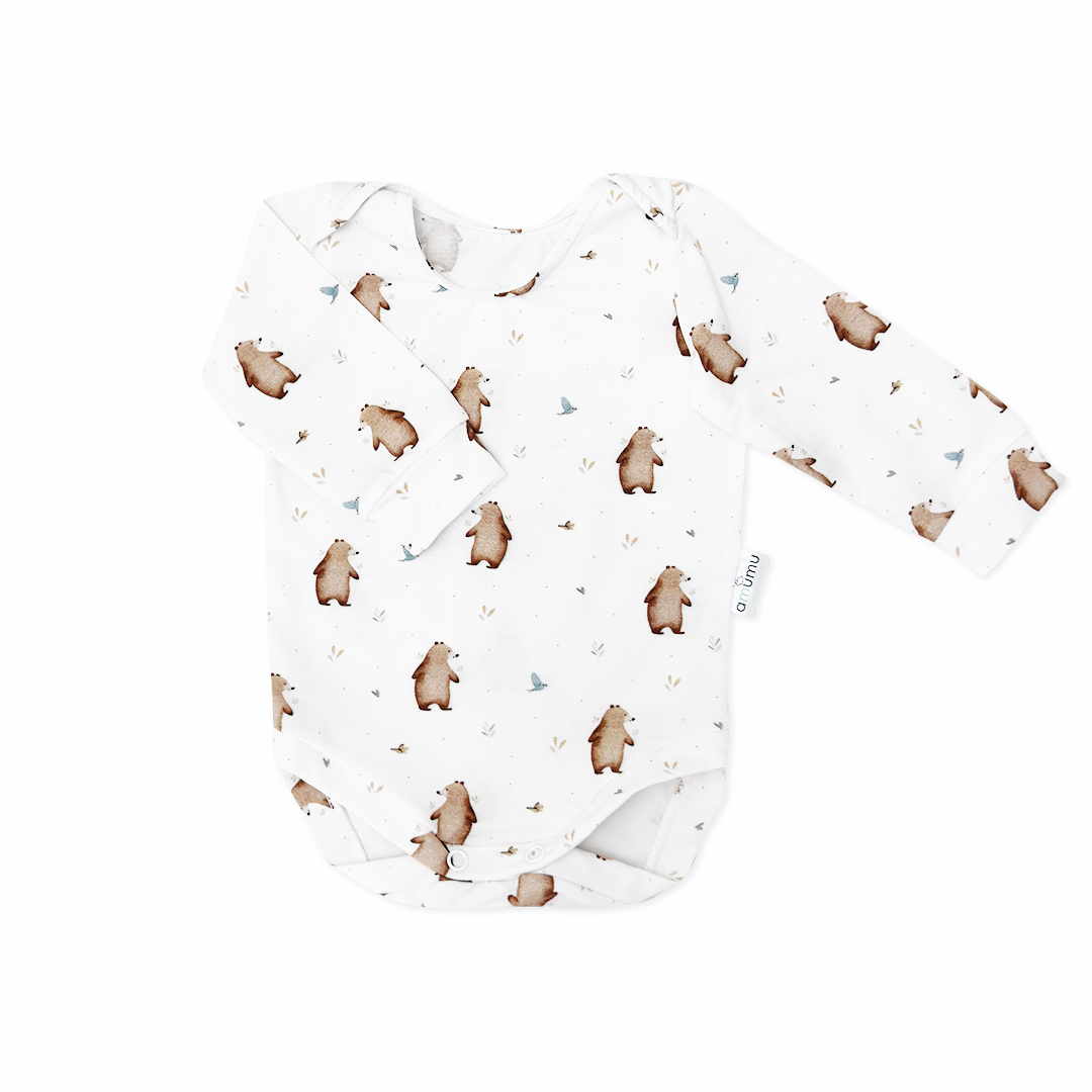 Body niemowlęce z długim rękawem Miś Henry