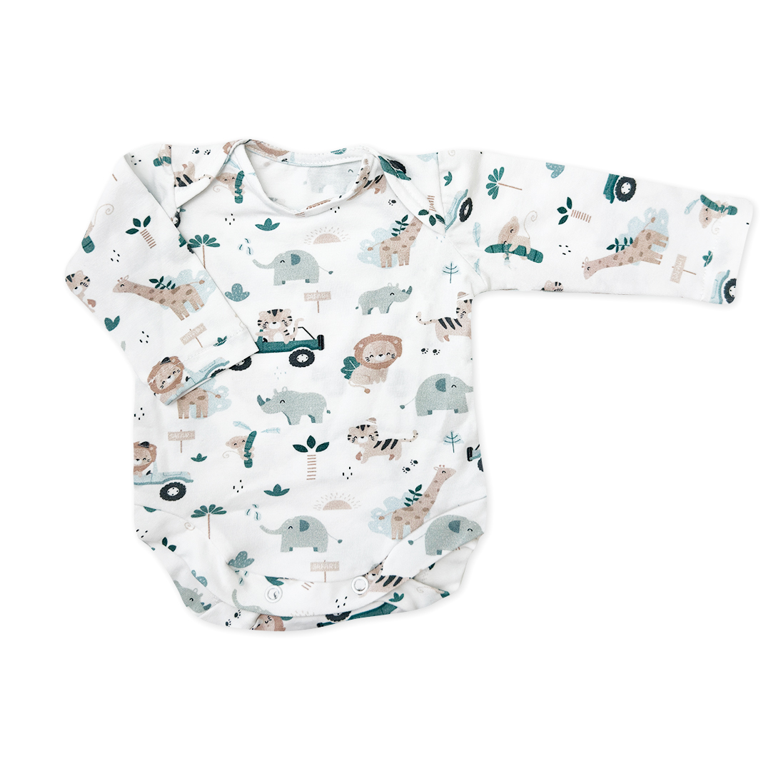 Body niemowlęce z długim rękawem Safari
