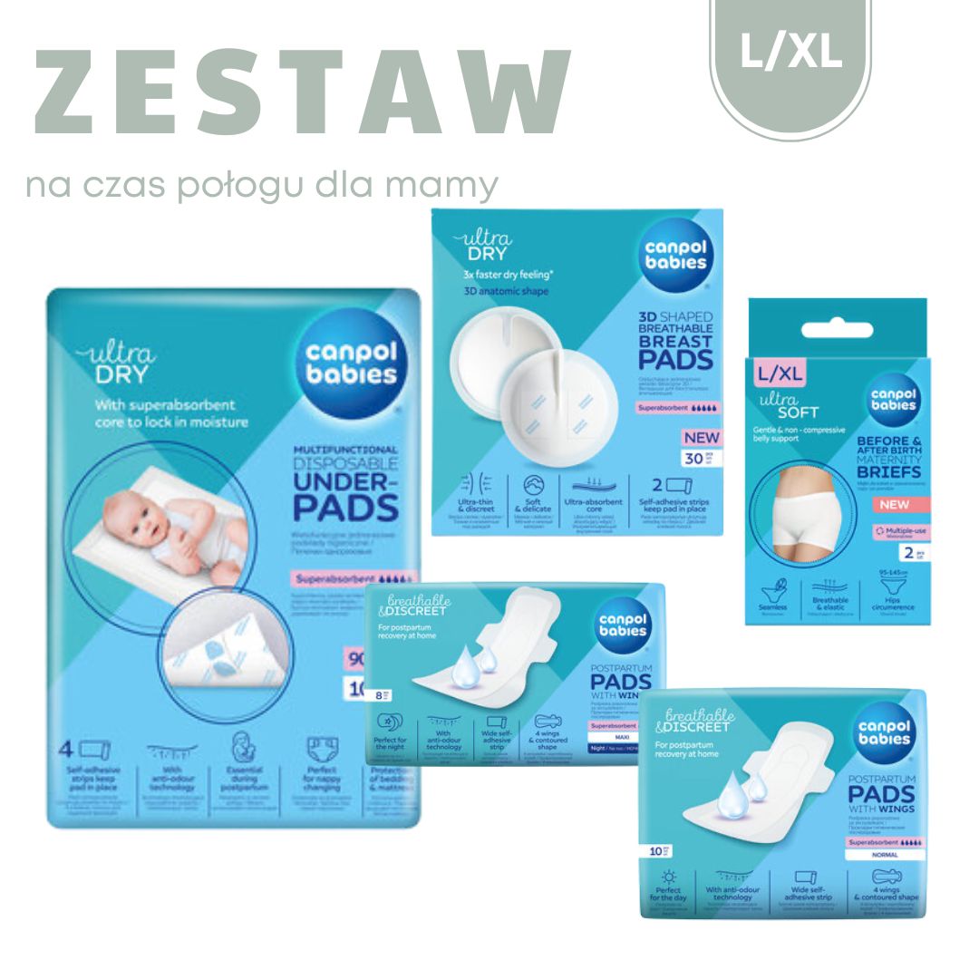 Zestaw połogowy po wyjściu ze szpitala dla mamy L/XL