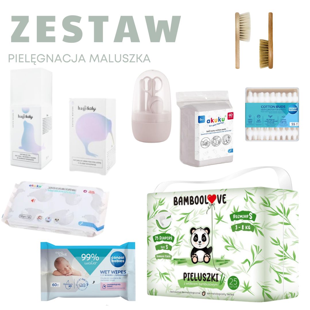 Zestaw wyprawkowy pielęgnacja maluszka róż