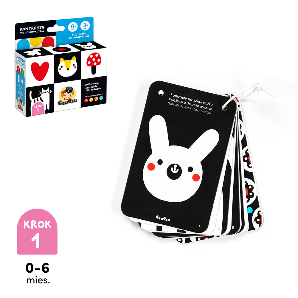 Kontrasty na sznureczku - Książeczka do pokazywania dla dzieci 0 i 3 mies.+ gallery 1