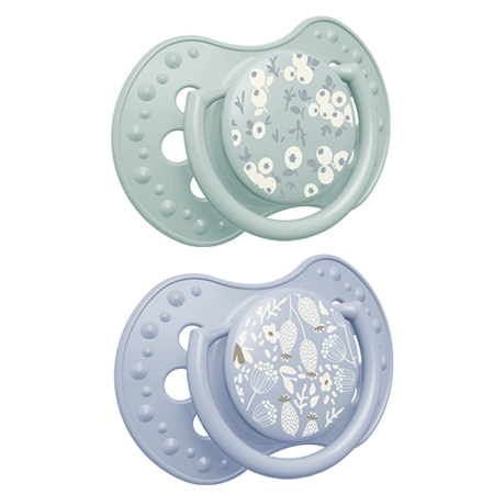 Smoczek silikonowy dynamiczny LOVI 0-3-m Blossom Blue