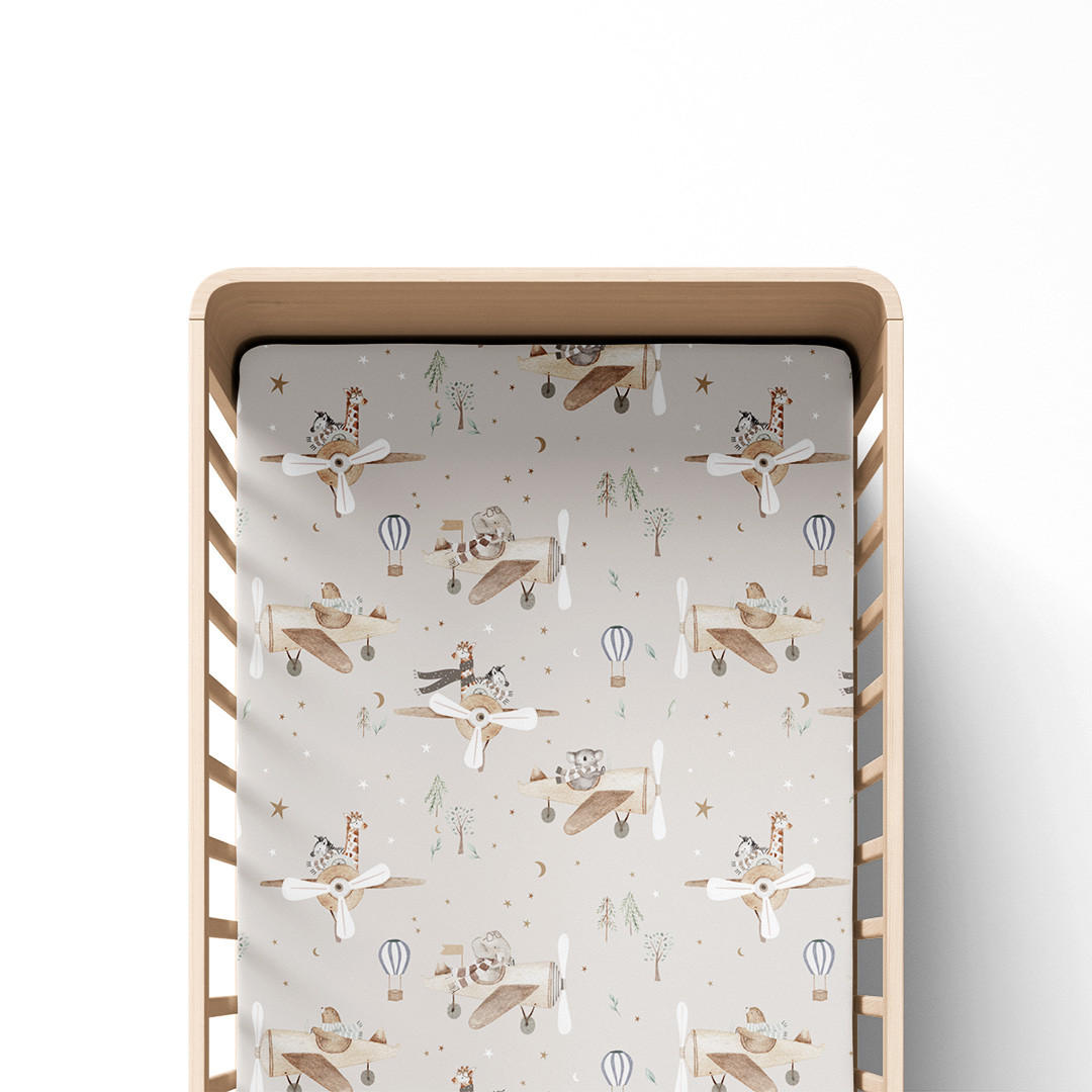 Prześcieradło z gumką do łóżeczka Śpiulkolot 70x140 cm