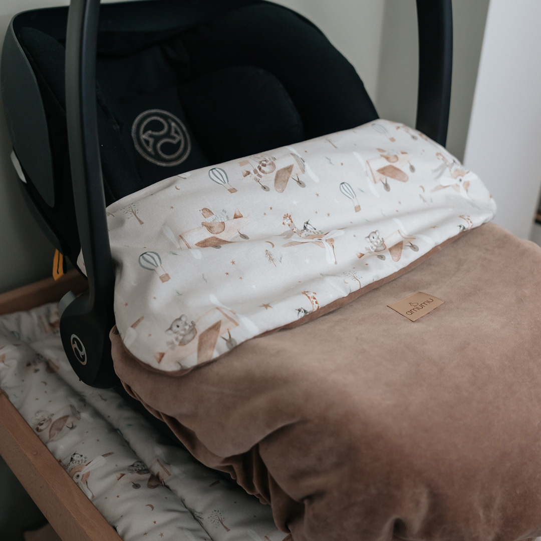 Kocyk do fotelika i wózka/półśpiworek welurowy Śpiulkolot gallery 4