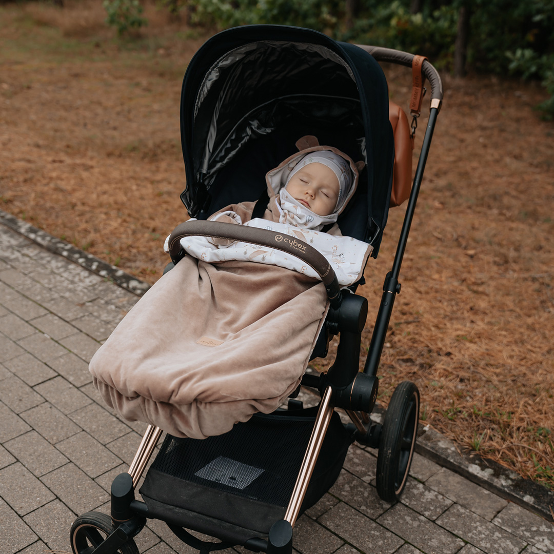 Kocyk do fotelika i wózka/półśpiworek welurowy Śpiulkolot gallery 5