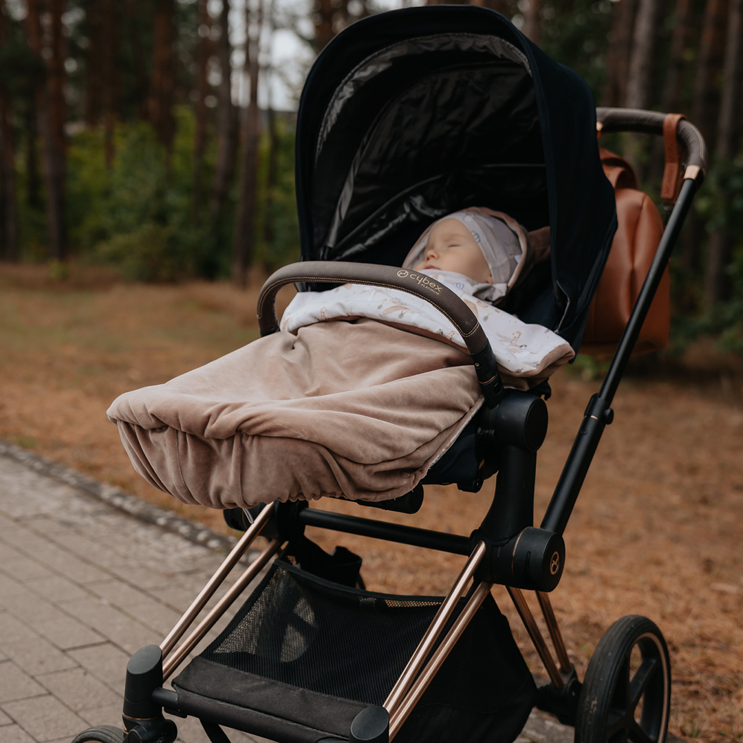 Kocyk do fotelika i wózka/półśpiworek welurowy Śpiulkolot gallery 2