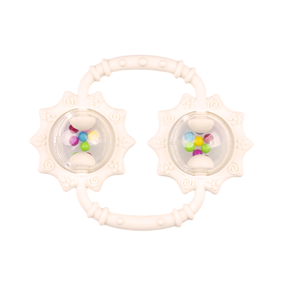 Giligums gryzak/grzechotka Słoneczniki beżowe