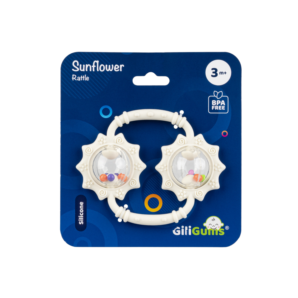 Giligums gryzak/grzechotka Słoneczniki beżowe gallery 3