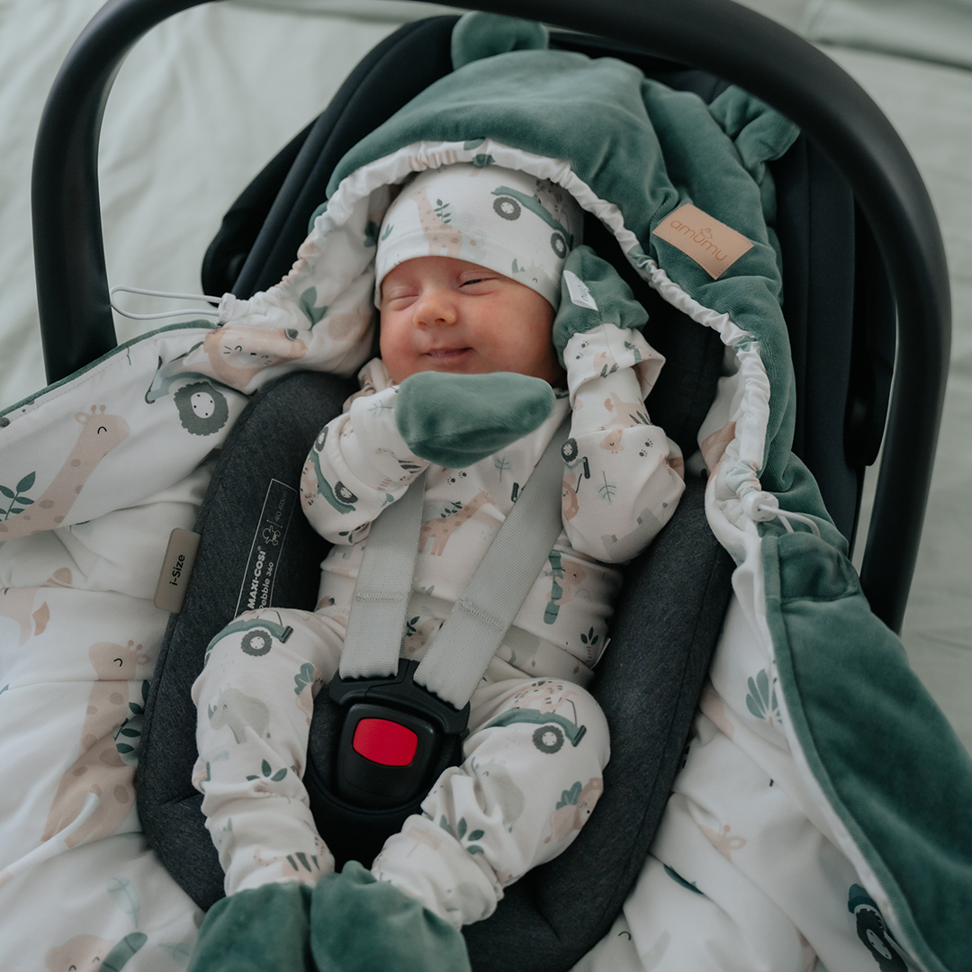 Otulacz do fotelika/kocyk welurowy do gondoli Safari gallery 7