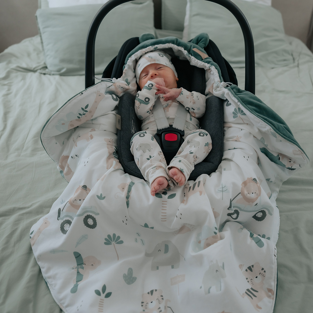 Otulacz do fotelika/kocyk welurowy do gondoli Safari gallery 8