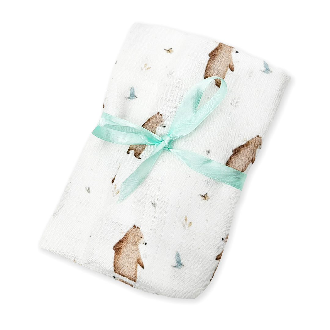 Pieluszki bambusowe Miś Henry S (2-pak)